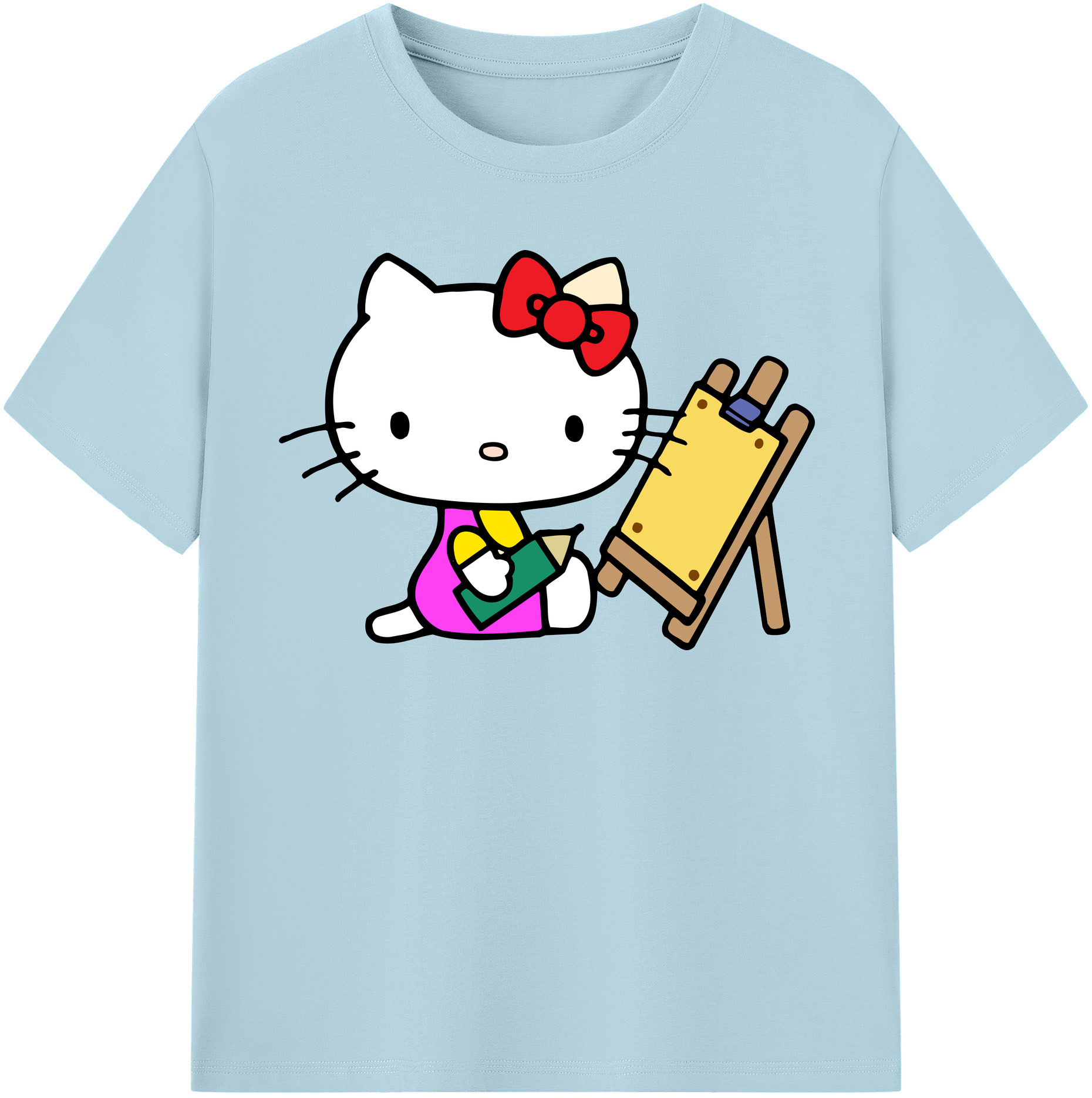 （画像用） Hello Kitty ハローキティ 綿100％半袖Tシャツ（フロントプリント）